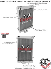 Supply Champion 2 Row All Aluminum Radiator for 1979 1980 Triumph Spitfire