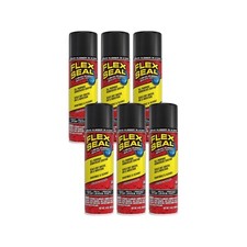 Flex Seal Spray Rubber Sealant Coating, 14-oz, Black 6 Pack 