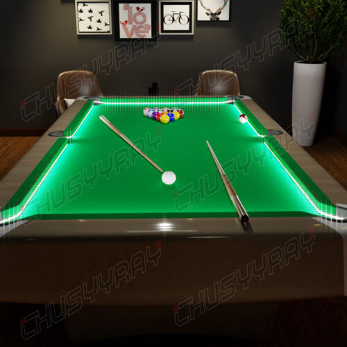 Bar Billiard Pool Table Bumper LED RGB Color Changing Lights Remote Iight strip - Picture 1 of 12