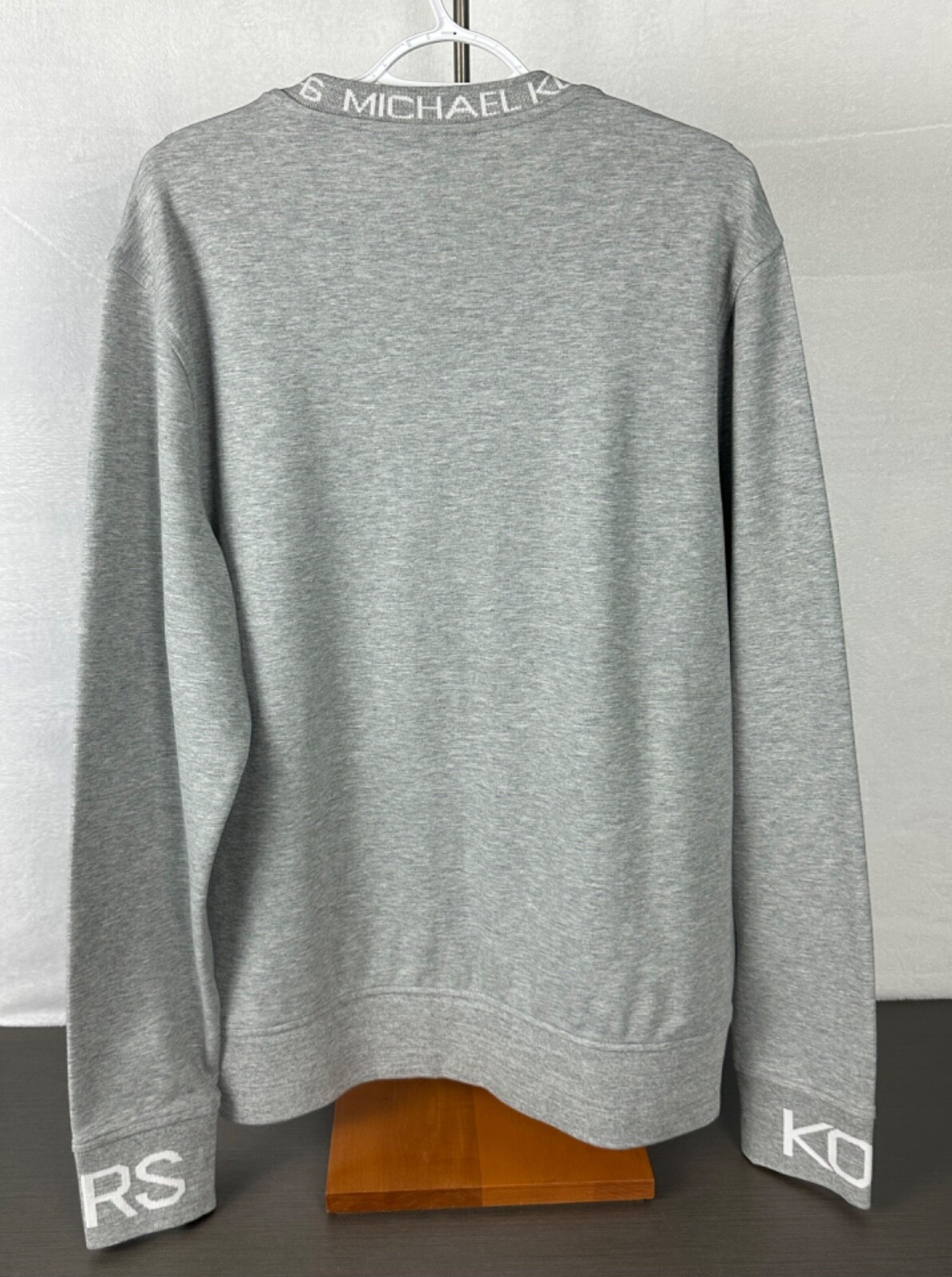 Michael Kors Men's Heather Grey Logo Trim Cotton Blend Sweatshirt XL NWT $128 image 6