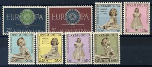 Luxembourg-1960-Mi-629-636-MNH-100-Cept-CARITAS-Princess-Marie-Astrid