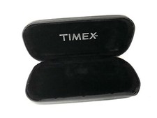 Black TIMEX Hard Clam Shell Piano Hinged Eyeglasses Sunglasses Case 6 Inch Long