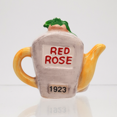 Red Rose Figurine Inventions Teapot Collectable Refrigerator Vintage 1999