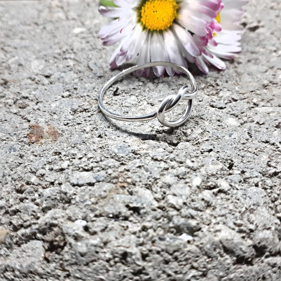  Anello nodo promessa d'amore amicizia in argento 925 - Immagine 2 di 3