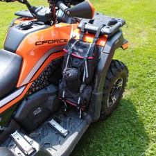 KEMiMOTO ATV Fender Bag Pack Luggage Storage Cargo Black For Sportsman Yamaha