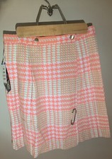 Vintage Pleated Kiltie Schoolgirl Skirt with Huge Safety Pin NWT Sz 13-14