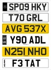 Reproduction Car Retro Custom Number Dealer Pre 2001 Pair Of Two Plates Vintage