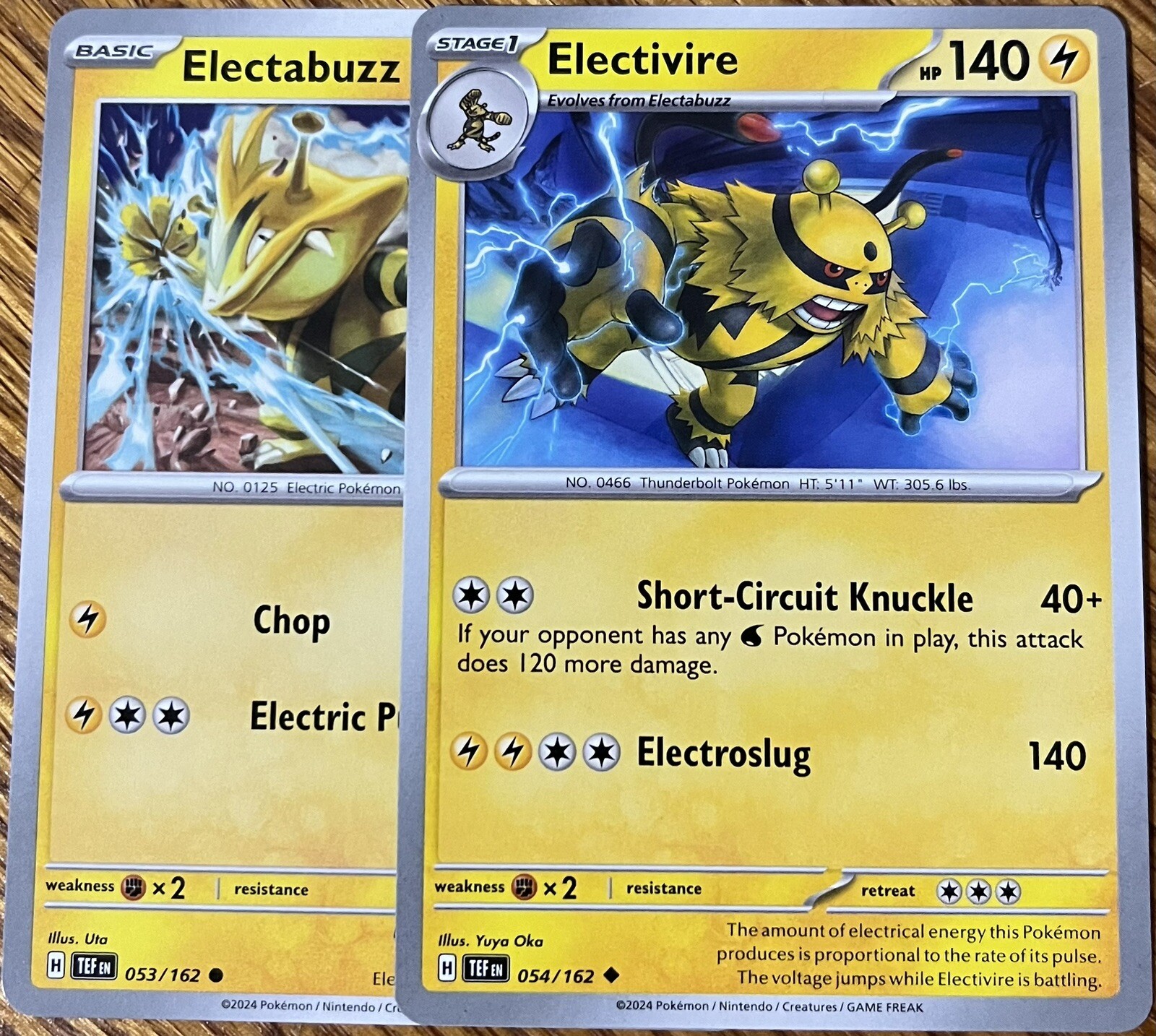 Electabuzz 53/162, Electivire 54/162 - Evo Line - Temporal Forces - Read Desc.