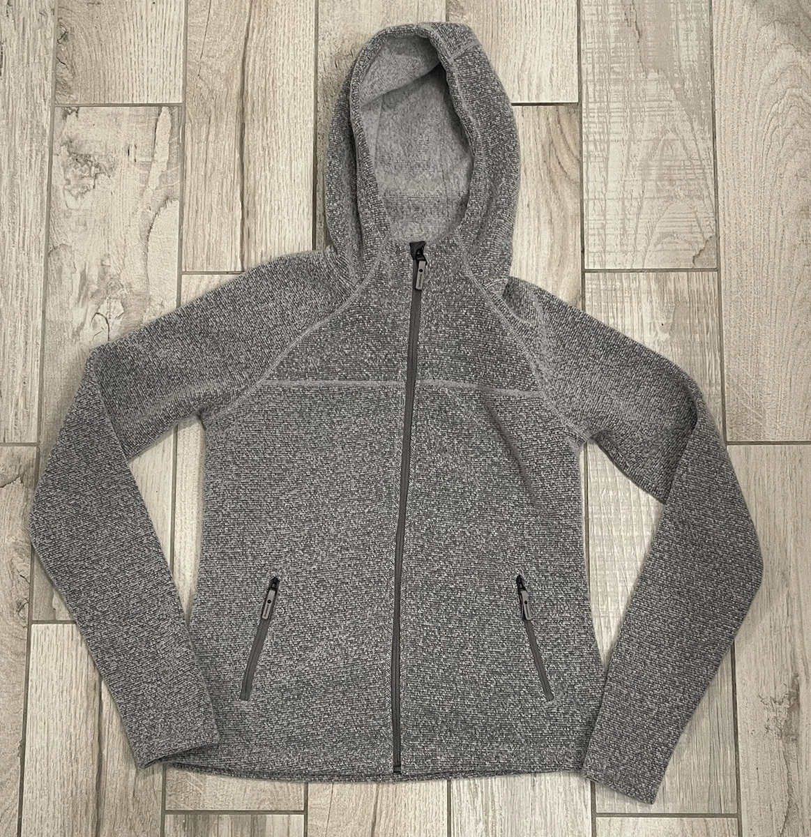 Smartwool Hudson Trail Fleece Sweater Women's Small Gray Full Zip