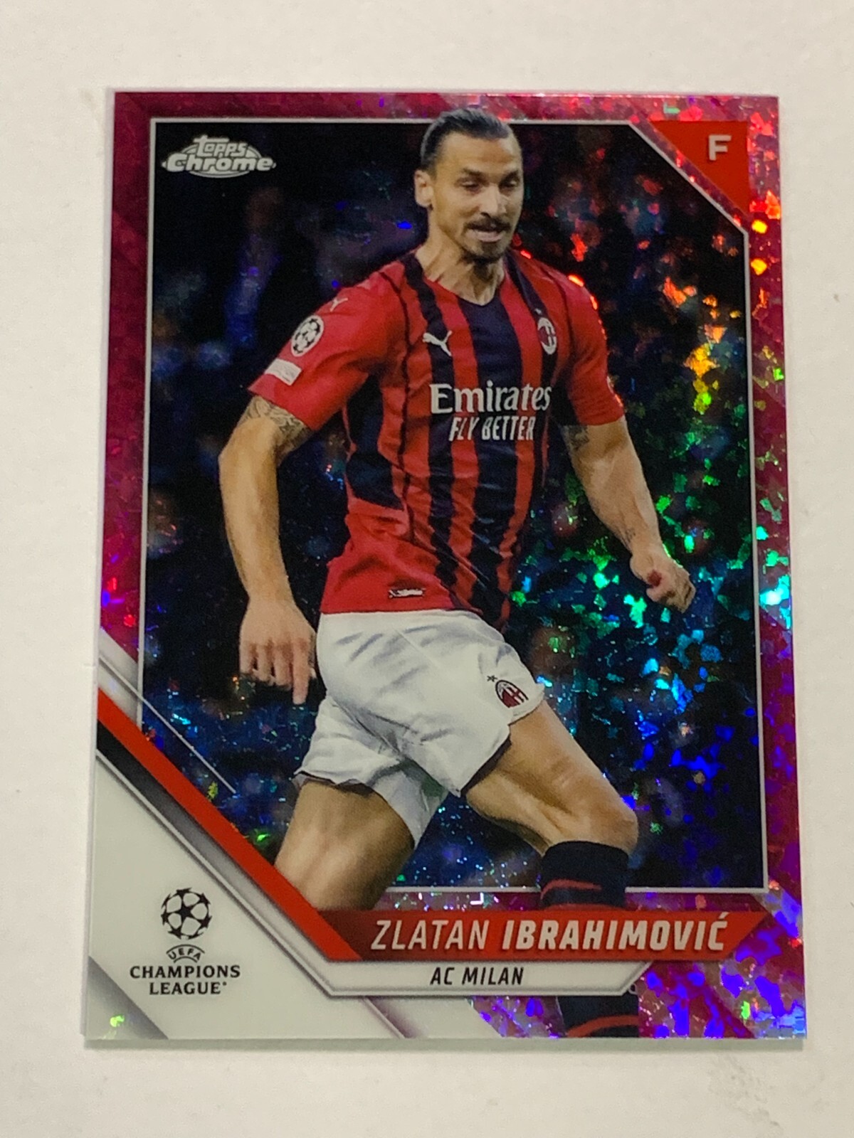 ZLATAN IBRAHIMOVIC #116 2021-22 Topps CHROME UEFA SOCCER PINK MINI DIAMOND /175