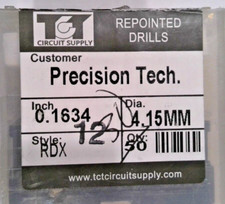 TCT REPOINTED DRILLS RDX 4.15MM 0.1634" DIA 0.472" FLUTE LOT OF 23 