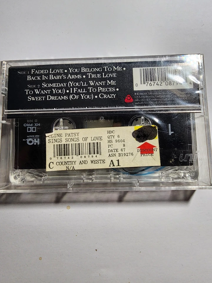 Patsy Cline Sings Songs of Love cassette! Factory Sealed CS10 - Image 2 of 2