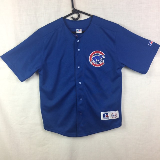 YOUTH CHICAGO CUBS JERSEY SOSA 21 SIZE 14/16 L RUSSELL ATHLETIC SEWN