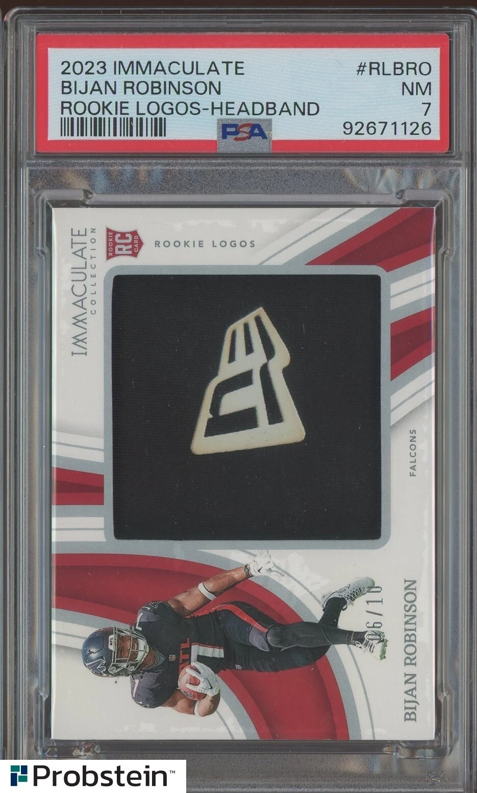 Bijan Robinson Panini Immaculate Collection Rookie Logos #RLBRO Headband
