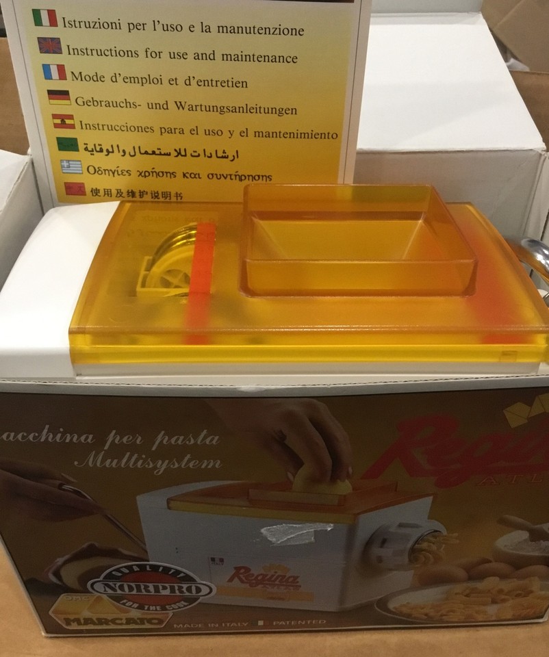 Marcato Regina Atlas Extruder Hand Crank Pasta Machine Pasta Maker Made