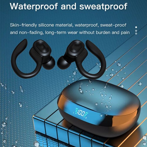 Bluetooth Headset 5.1 True Wireless Earphones Earbuds Headphones Sport Stereo - Picture 9 of 21