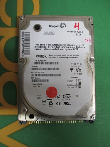 Seagate 80GB IDE PATA 2.5" Laptop Hard Disk Drive HDD ST980811A (I154-C) - Picture 6 of 11