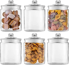 Glass Jars 32Oz,Maredash Candy Jar with Lid for Household,Food Grade Clear Jars 