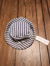 Janie  Jack San Francisco Toddler Kid Stripe Blue White Cap Beanie 18-24 Months