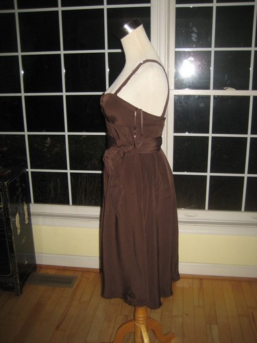 J Crew Silk Tricotine Rebecca Short Dress Sz 0 NWoT Expresso 90745 - Picture 3 of 4