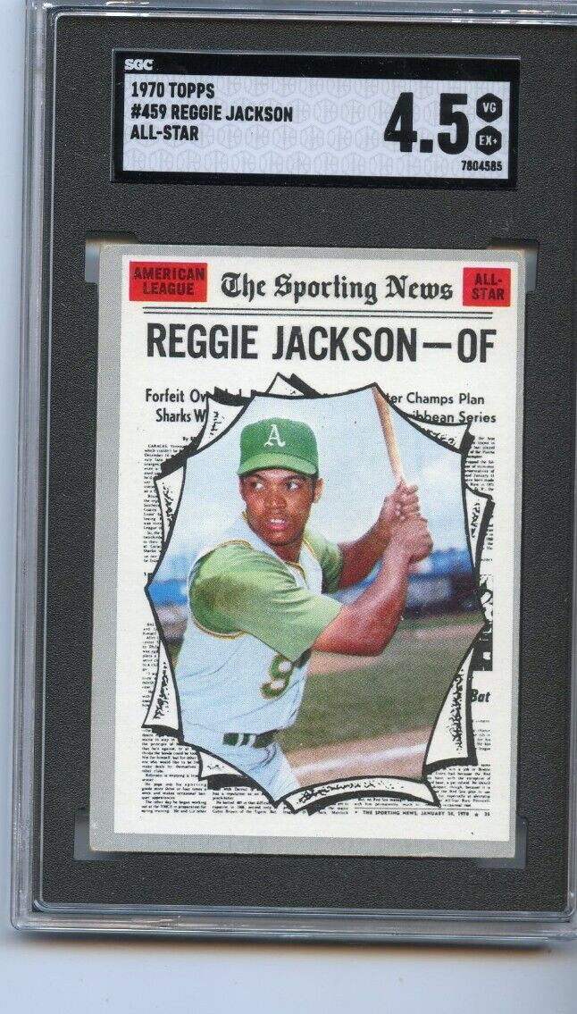 1970 Topps Reggie Jackson Oakland Athletics AS #459  🚀😳💥 SGC Graded 4.5