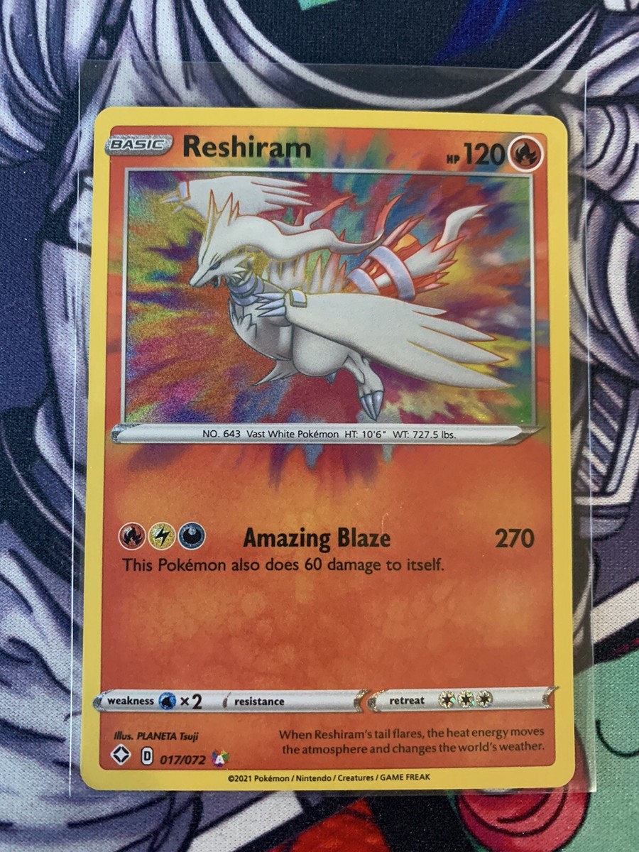 Reshiram - 017/072 Shining Fates AMAZING RARE Pokemon - NM/MINT