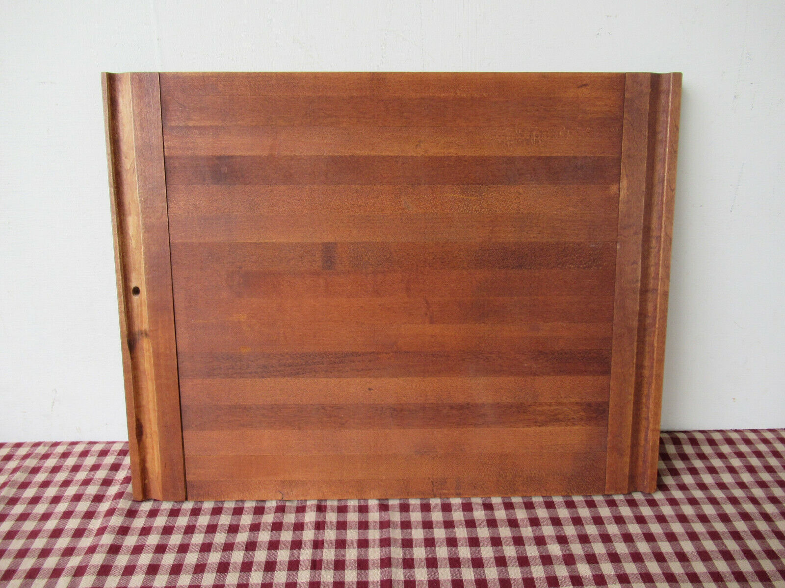 Vintage Dough Bread Carving Board, Grooved Hardwood, 17"x13", Primitive Country