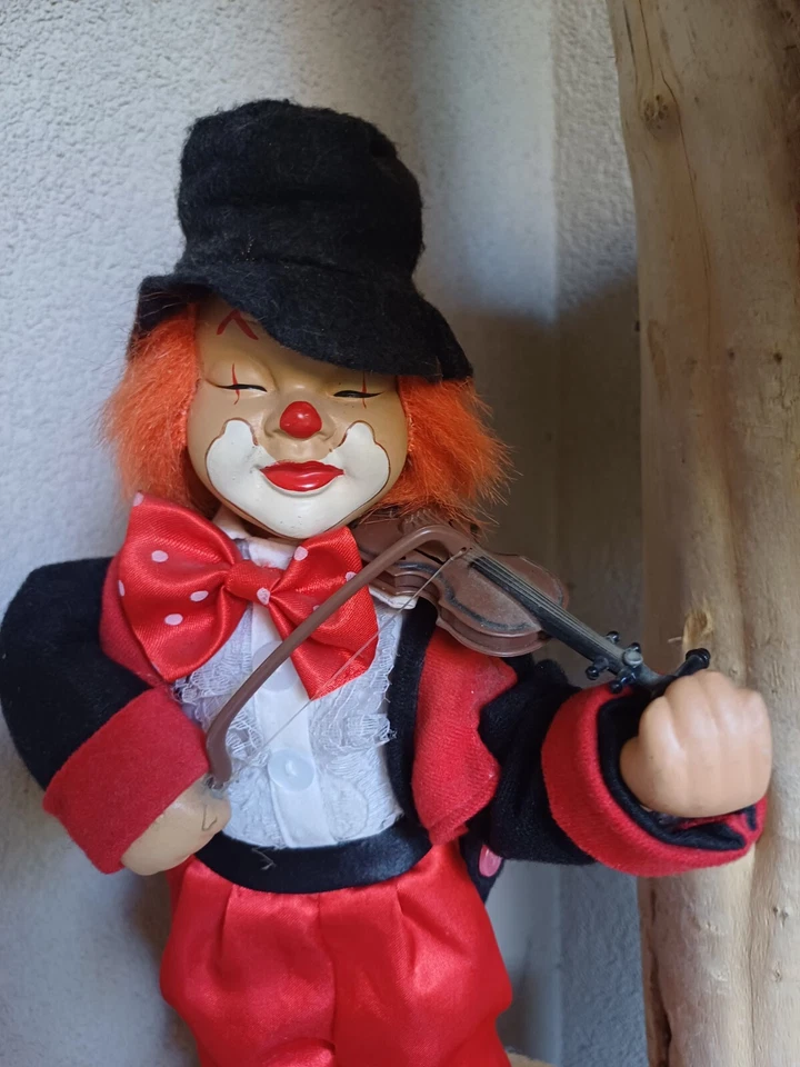 Ancien automate musical clown en porcelaine - Photo 2/4