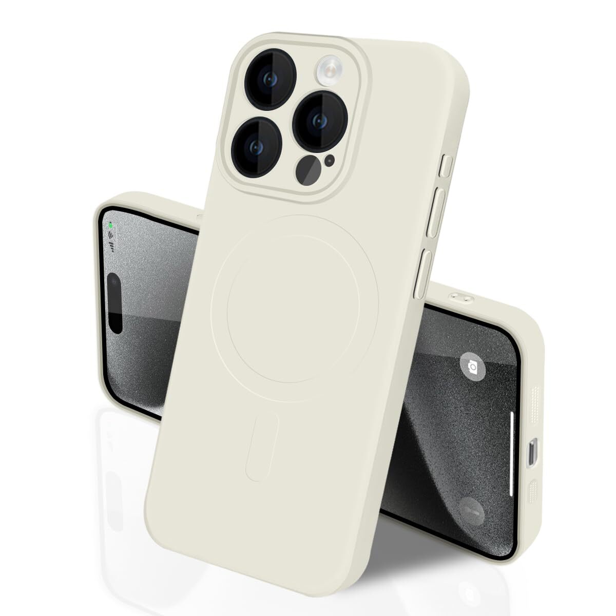 for iPhone 15 Pro MagSafe Case with Magnet Silicone iPhone 15 Pro Cover Sma 885