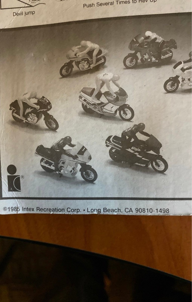 Rare vintage zee toys intex motorized flip cycles kawasaki