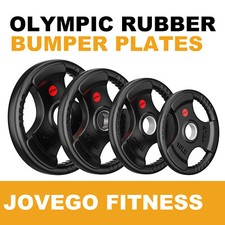 Jovego Fitness Olympic Rubber Bumper Weight Plates Plate 10/15/25/35/45 lbs Lot