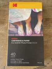 KODAK Photo Printer Cartridge 40 Sheets Postcard Paper PHC-40 NIB