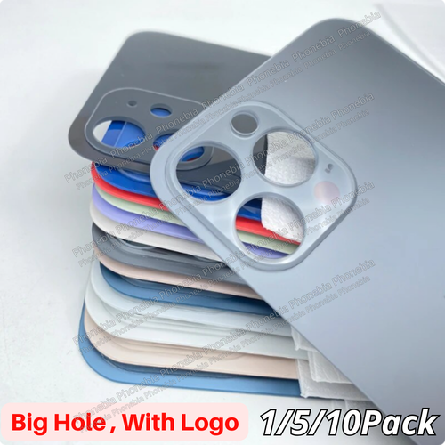 Back Glass replacement Big hole For iPhone 11 12 13 14 15 Pro Max Rear Cover Lot
