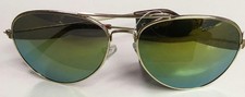 Aviator Laser Lens Yellow Orange Green Tint Lens Shades Sunglasses UV 400