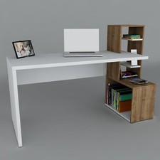 Schreibtisch Weiß Computertisch Kinder Büro PC Tisch Arbeitstisch Regal 1223