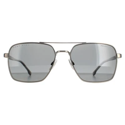 Hugo Boss Sonnenbrille BOSS 1045/S R81 M9 Mattes Ruthenium Grau Polarisiert - Bild 1 von 4