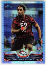 2013 Topps Chrome Prism Refractor Sylvester Williams #145 Broncos RC /260