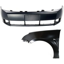Bumper Cover Kit For 2008-2011 Ford Focus Front 2pc with Fender
