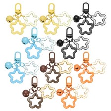 10Pcs Star Keychain Keychain Charms Blue/Brown/Orange/Black/Yellow