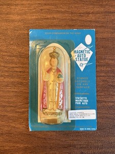 New  NIP NOS Vintage Magnetic Adhesive Dashboard Statue Catholic Hong Kong Jesus