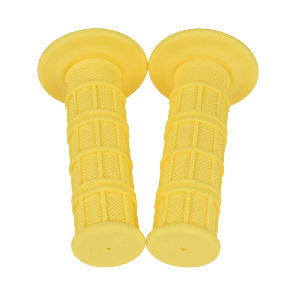 Par de empuñaduras amarillas de goma de 1" 7/8" para Suzuki GSXR600 / GSXR600Z 1992-2024 Foto 4 de 4