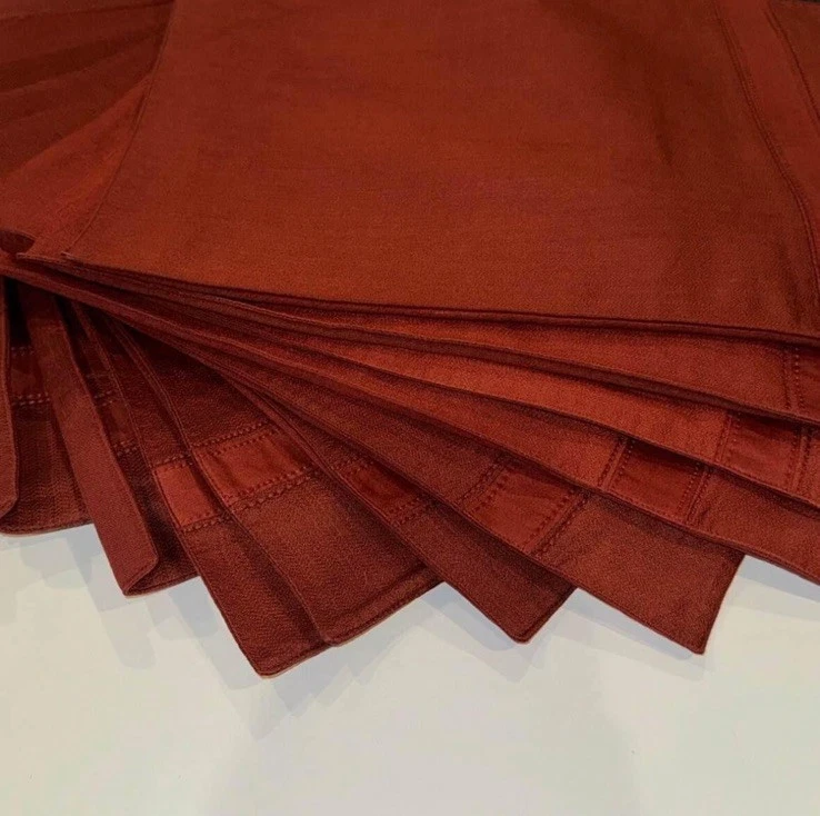 Manteles individuales Crate & Barrel GRAYSON 14"x19 y servilleta 21”x21” rojo ~Juego de 16~ Foto 3 de 4