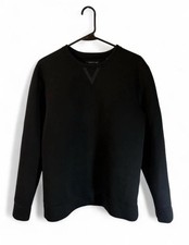 Helmut Lang Black Crewneck Sweatshirt Small 100 Modal Made in USA Italian Fabric