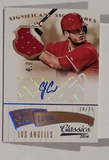 20/25 Jersey # 1/1 2020 Panini Classics SS GOLD CJ CRON GU PATCH RELIC AUTO RC