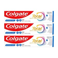 Colgate Total Active Prevention Toothpaste  Whitening  5.1oz (Lot of 3) 1.31 per gallon