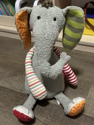 SIGIKID Germany Multi-Color Patchwork Sweety FLOWER ELEPHANT 12'' Plush