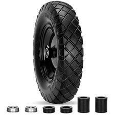 Upgraded 16 Flat Free Wheelbarrow Wheels And Tires 4.804.00-8 Solid Wheelb... Upgraded 16 Flat Free Wheelbarrow Wheels And Tires 4.804.00-8 Solid Wheelb...