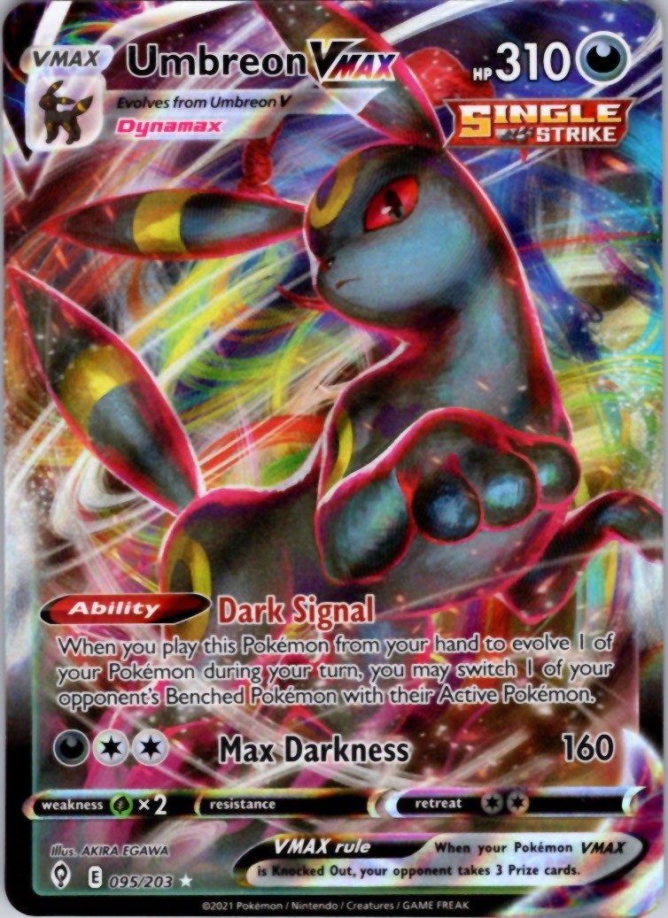 Umbreon VMAX Holo Ultra Rare SWSH07: Evolving Skies 095/203 NM