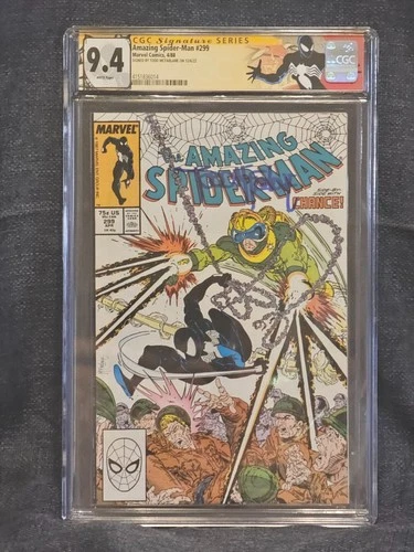 Amazing Spider-Man #299 CGC 9.4 White Pages Signed Todd McFarlane FULL SIG