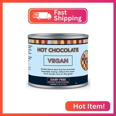 Double Donut Coffee Dairy Free Hot Chocolate Mix, Non Dairy Instant Vegan Hot Ch